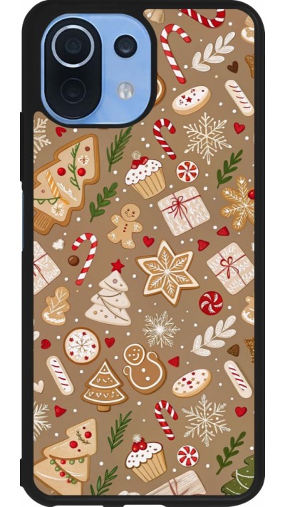 Coque Xiaomi Mi 11 Lite 5G - Silicone rigide noir Christmas 25 Pattern Ginger Cookie