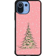 Coque Xiaomi Mi 11 Lite 5G - Silicone rigide noir Christmas 25 Pink Tree