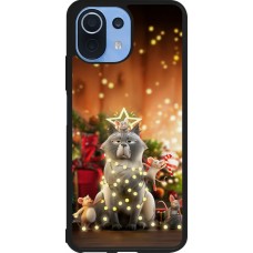 Coque Xiaomi Mi 11 Lite 5G - Silicone rigide noir Christmas 25 Xmas Cat