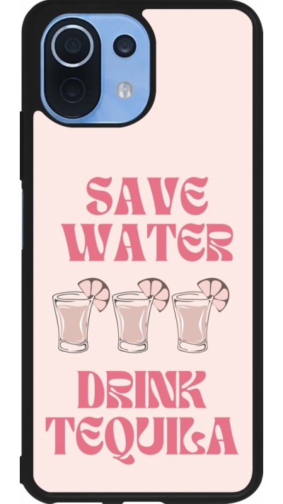 Xiaomi Mi 11 Lite 5G Case Hülle - Silikon schwarz Cocktail Save Water Drink Tequila