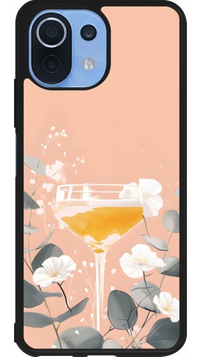 Xiaomi Mi 11 Lite 5G Case Hülle - Silikon schwarz Cocktail Flowers