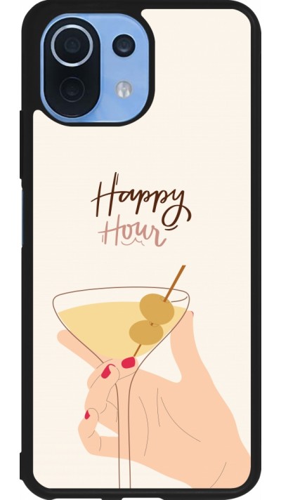 Coque Xiaomi Mi 11 Lite 5G - Silicone rigide noir Cocktail Happy Hour