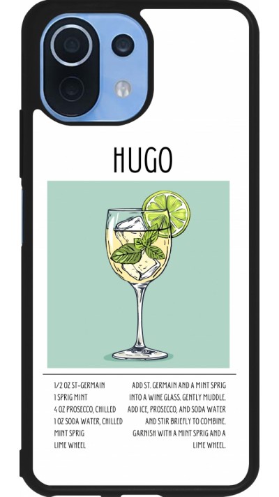 Coque Xiaomi Mi 11 Lite 5G - Silicone rigide noir Cocktail recette Hugo