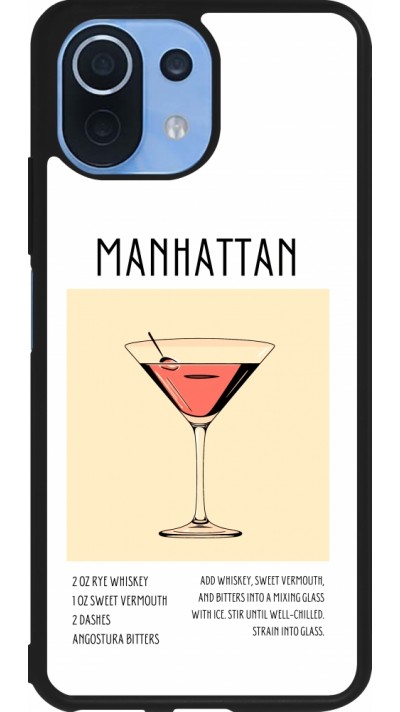 Xiaomi Mi 11 Lite 5G Case Hülle - Silikon schwarz Cocktail Rezept Manhattan