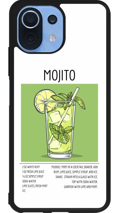 Xiaomi Mi 11 Lite 5G Case Hülle - Silikon schwarz Cocktail Rezept Mojito