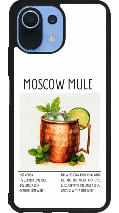 Coque Xiaomi Mi 11 Lite 5G - Silicone rigide noir Cocktail recette Moscow Mule