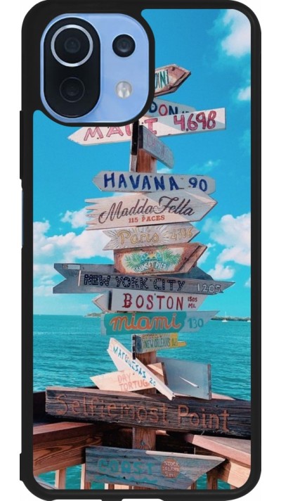 Xiaomi Mi 11 Lite 5G Case Hülle - Silikon schwarz Cool Cities Directions