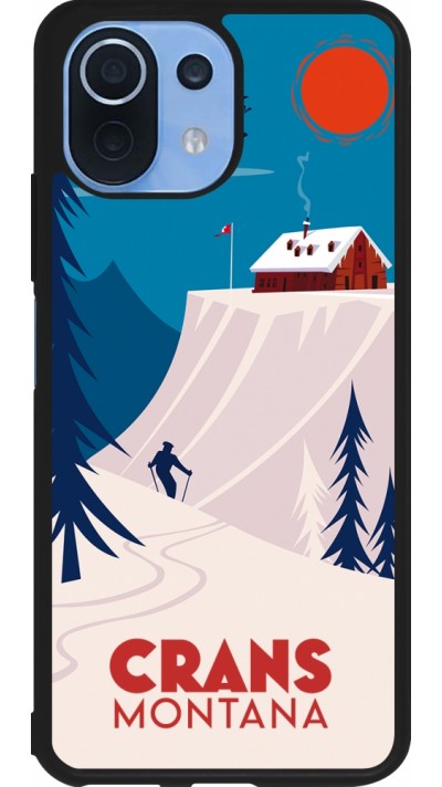 Coque Xiaomi Mi 11 Lite 5G - Silicone rigide noir Crans-Montana Cabane