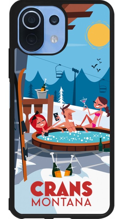 Coque Xiaomi Mi 11 Lite 5G - Silicone rigide noir Crans-Montana Mountain Jacuzzi
