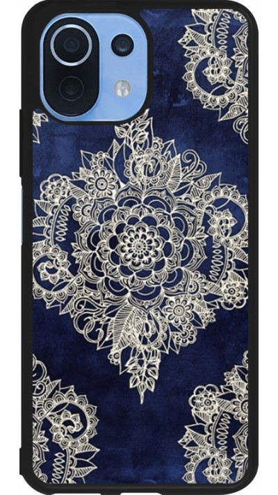 Coque Xiaomi Mi 11 Lite 5G - Silicone rigide noir Cream Flower Moroccan