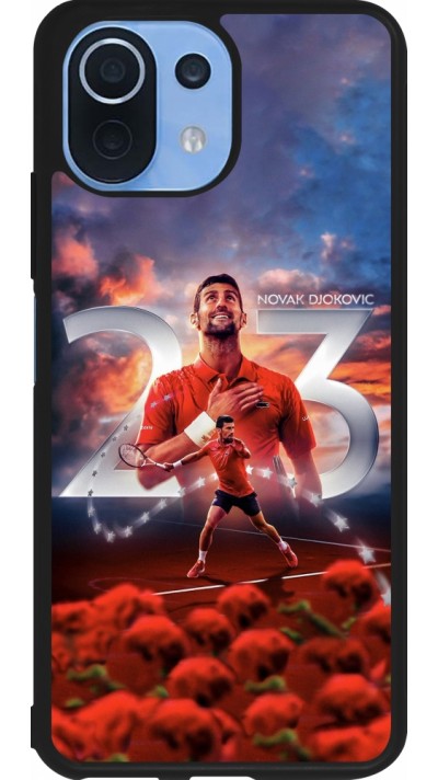 Xiaomi Mi 11 Lite 5G Case Hülle - Silikon schwarz Djokovic 23 Grand Slam