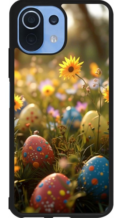 Coque Xiaomi Mi 11 Lite 5G - Silicone rigide noir Easter 2026 Decorated eggs