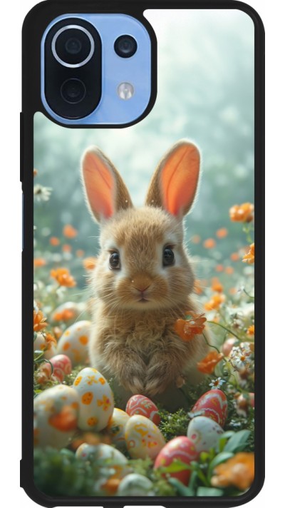 Coque Xiaomi Mi 11 Lite 5G - Silicone rigide noir Easter 2026 Rabbit in the garden