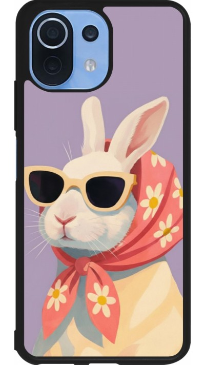 Coque Xiaomi Mi 11 Lite 5G - Silicone rigide noir Easter 2026 Rabbit with scarf