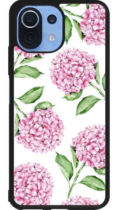 Xiaomi Mi 11 Lite 5G Case Hülle - Silikon schwarz Easter 2024 pink flowers