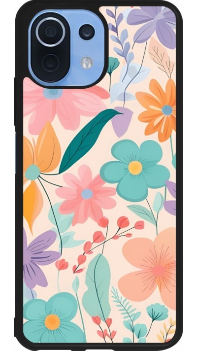 Coque Xiaomi Mi 11 Lite 5G - Silicone rigide noir Easter 2024 spring flowers