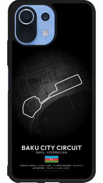 Coque Xiaomi Mi 11 Lite 5G - Silicone rigide noir F1 Track 2025 Azerbaijan