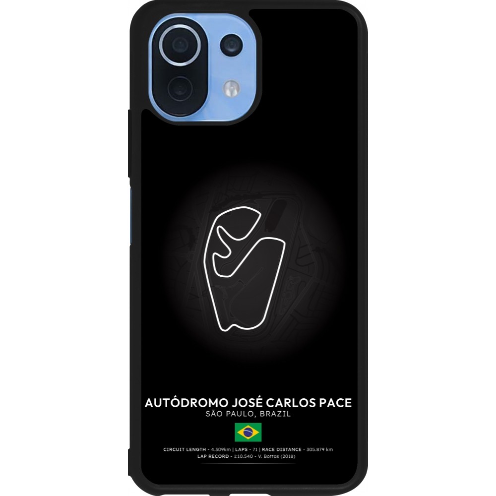Coque Xiaomi Mi 11 Lite 5G - Silicone rigide noir F1 Track 2025 Brazil