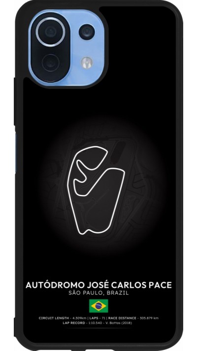Coque Xiaomi Mi 11 Lite 5G - Silicone rigide noir F1 Track 2025 Brazil