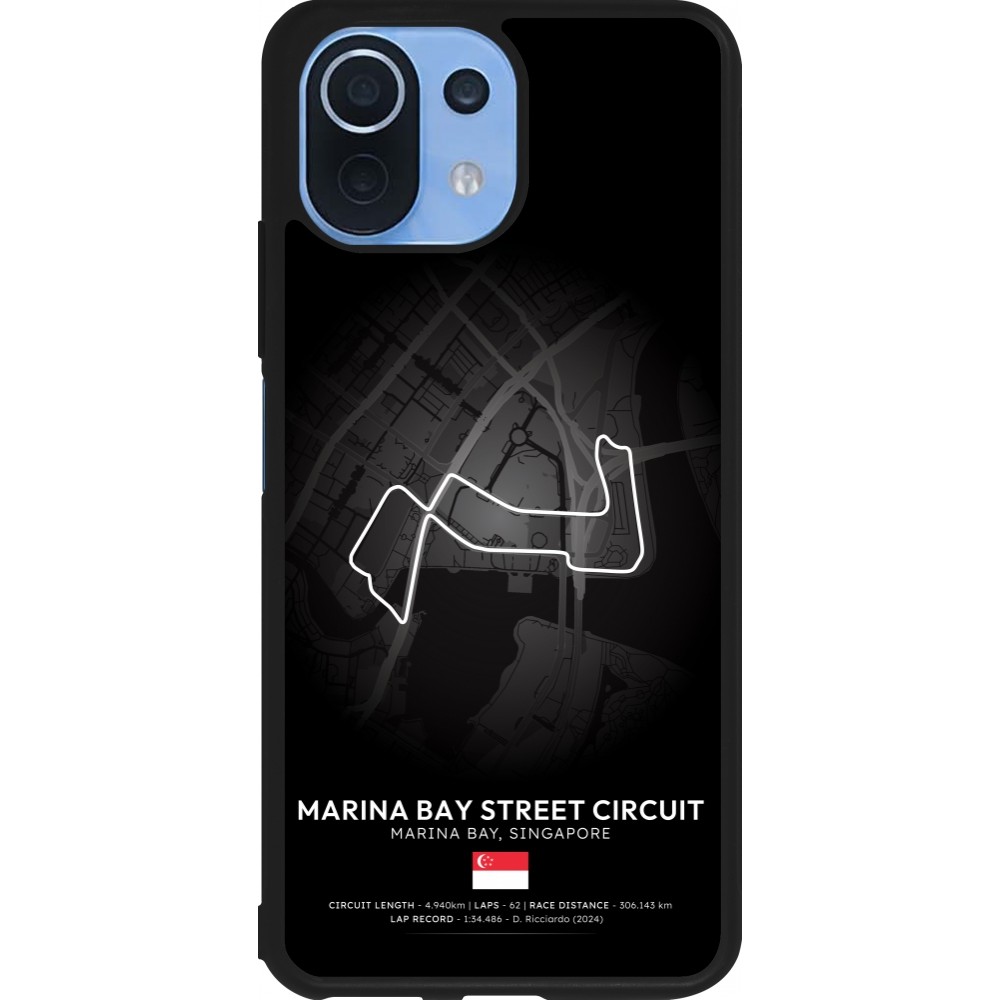 Coque Xiaomi Mi 11 Lite 5G - Silicone rigide noir F1 Track 2025 Singapore