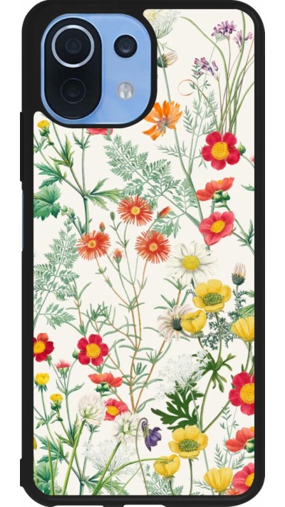 Xiaomi Mi 11 Lite 5G Case Hülle - Silikon schwarz Flora Botanical Wildlife