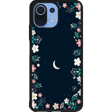 Coque Xiaomi Mi 11 Lite 5G - Silicone rigide noir Flowers space