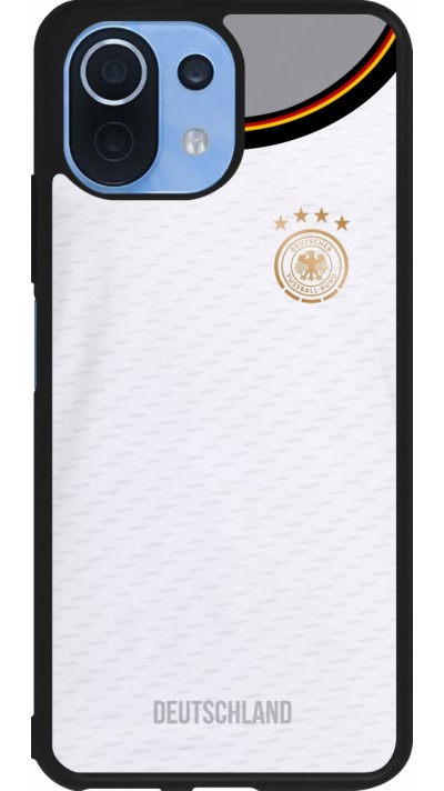 Xiaomi Mi 11 Lite 5G Case Hülle - Silikon schwarz Deutschland 2022 personalisierbares Fußballtrikot