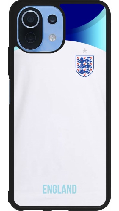 Coque Xiaomi Mi 11 Lite 5G - Silicone rigide noir Maillot de football Angleterre 2022 personnalisable