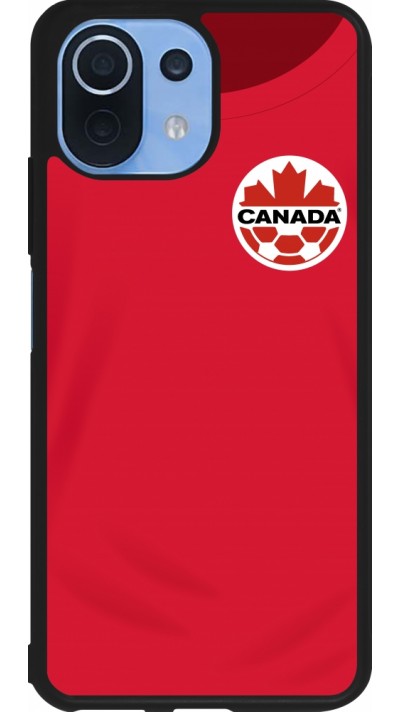 Coque Xiaomi Mi 11 Lite 5G - Silicone rigide noir Maillot de football Canada 2022 personnalisable