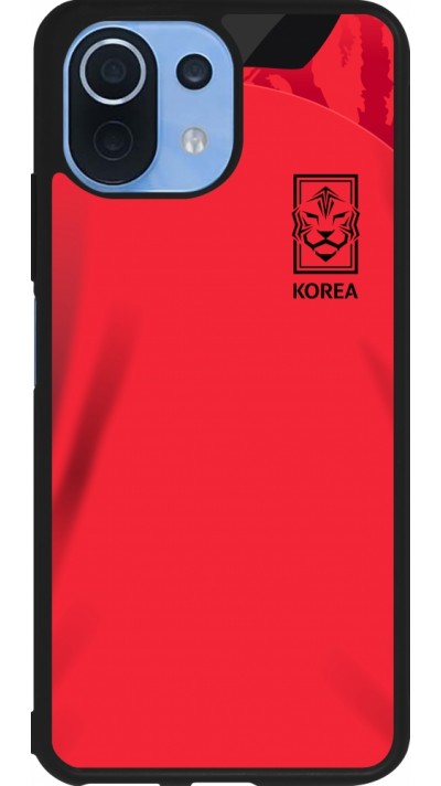 Coque Xiaomi Mi 11 Lite 5G - Silicone rigide noir Maillot de football Corée du Sud 2022 personnalisable