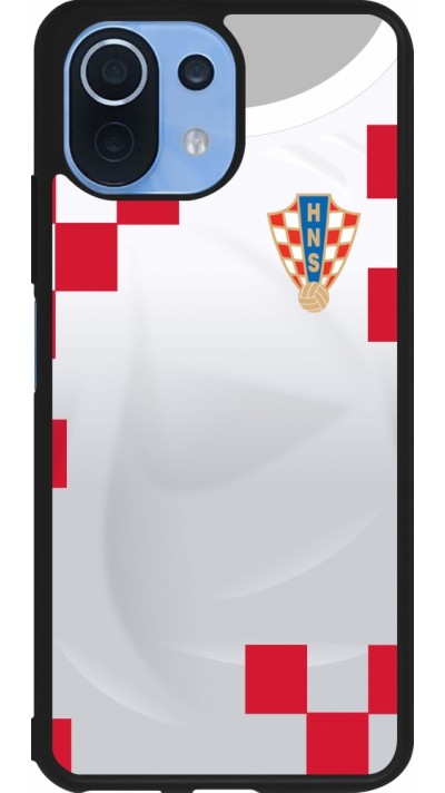 Coque Xiaomi Mi 11 Lite 5G - Silicone rigide noir Maillot de football Croatie 2022 personnalisable