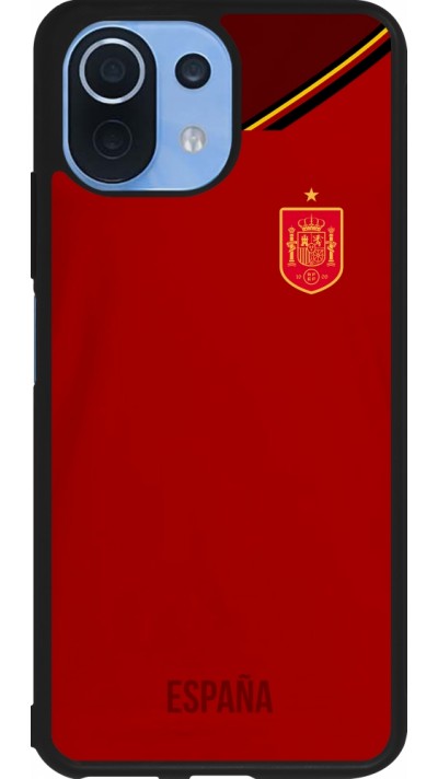 Xiaomi Mi 11 Lite 5G Case Hülle - Silikon schwarz Spanien 2022 personalisierbares Fußballtrikot