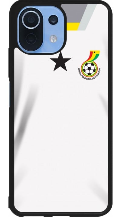 Xiaomi Mi 11 Lite 5G Case Hülle - Silikon schwarz Ghana 2022 personalisierbares Fussballtrikot
