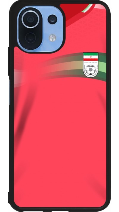 Xiaomi Mi 11 Lite 5G Case Hülle - Silikon schwarz Iran 2022 personalisierbares Fussballtrikot