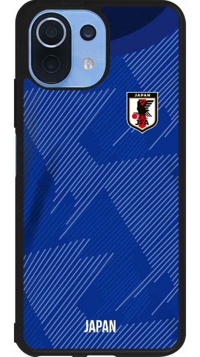 Coque Xiaomi Mi 11 Lite 5G - Silicone rigide noir Maillot de football Japon 2022 personnalisable