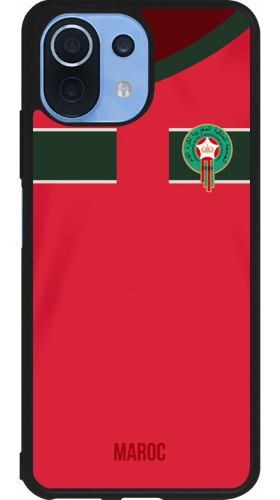 Xiaomi Mi 11 Lite 5G Case Hülle - Silikon schwarz Marokko 2022 personalisierbares Fussballtrikot