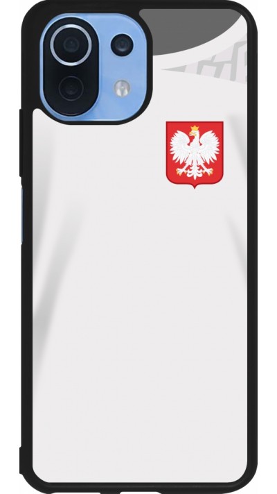 Coque Xiaomi Mi 11 Lite 5G - Silicone rigide noir Maillot de football Pologne 2022 personnalisable