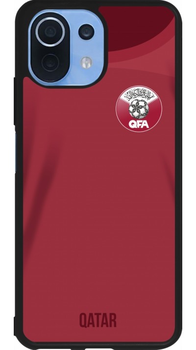 Xiaomi Mi 11 Lite 5G Case Hülle - Silikon schwarz Katar 2022 personalisierbares Fussballtrikot