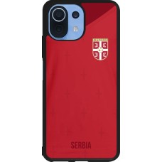 Xiaomi Mi 11 Lite 5G Case Hülle - Silikon schwarz Serbien 2022 personalisierbares Fussballtrikot