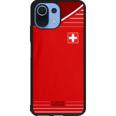 Coque Xiaomi Mi 11 Lite 5G - Silicone rigide noir Football shirt Switzerland 2022
