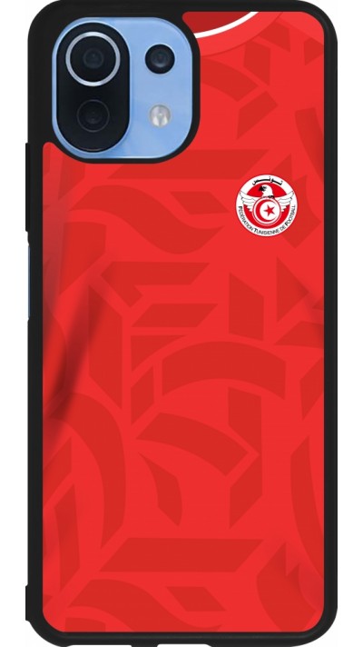 Coque Xiaomi Mi 11 Lite 5G - Silicone rigide noir Maillot de football Tunisie 2022 personnalisable
