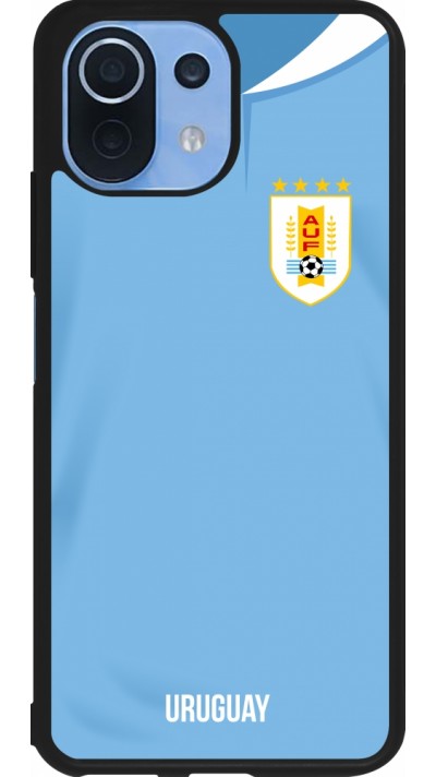 Xiaomi Mi 11 Lite 5G Case Hülle - Silikon schwarz Uruguay 2022 personalisierbares Fussballtrikot