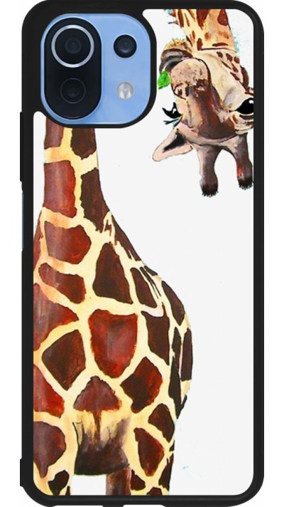 Coque Xiaomi Mi 11 Lite 5G - Silicone rigide noir Giraffe Fit