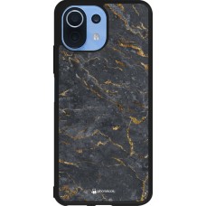 Coque Xiaomi Mi 11 Lite 5G - Silicone rigide noir Grey Gold Marble