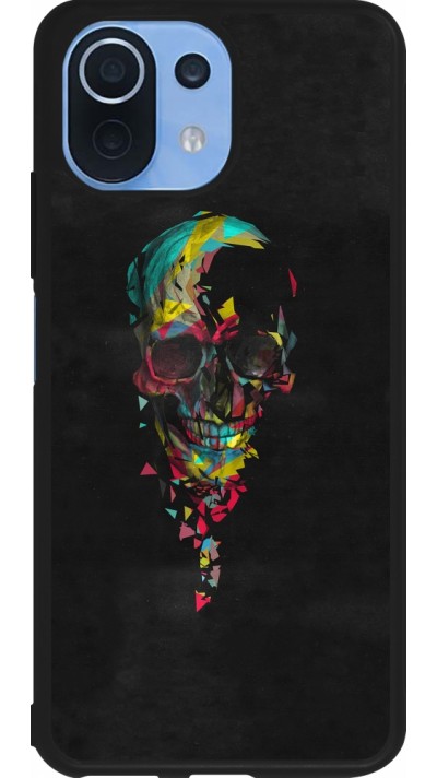 Xiaomi Mi 11 Lite 5G Case Hülle - Silikon schwarz Halloween 22 colored skull