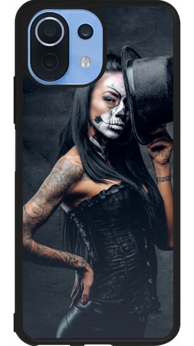 Coque Xiaomi Mi 11 Lite 5G - Silicone rigide noir Halloween 22 Tattooed Girl
