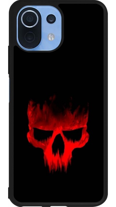 Coque Xiaomi Mi 11 Lite 5G - Silicone rigide noir Halloween 2023 scary skull