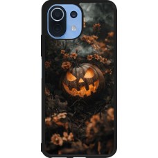 Coque Xiaomi Mi 11 Lite 5G - Silicone rigide noir Halloween 2025 Pumpkin with flowers