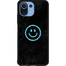 Coque Xiaomi Mi 11 Lite 5G - Silicone rigide noir Happy smiely irisé
