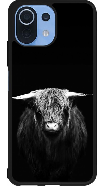 Coque Xiaomi Mi 11 Lite 5G - Silicone rigide noir Highland calf black